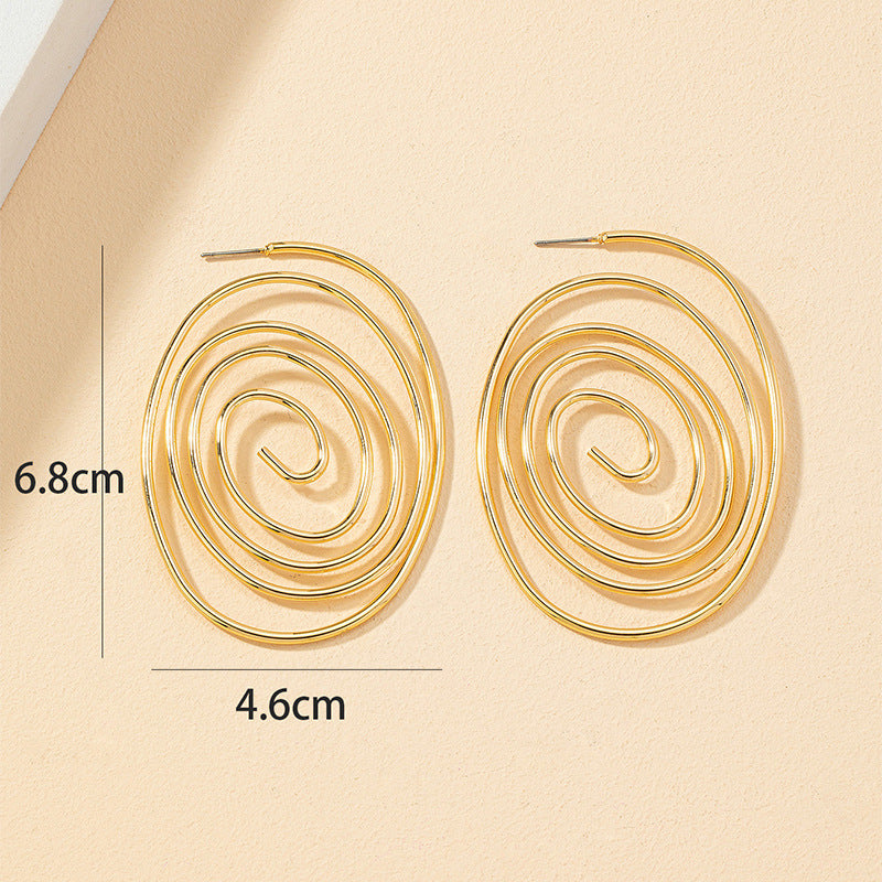Extravagant Spiral Hoop Earrings for Women - Elegant Vienna Verve Collection