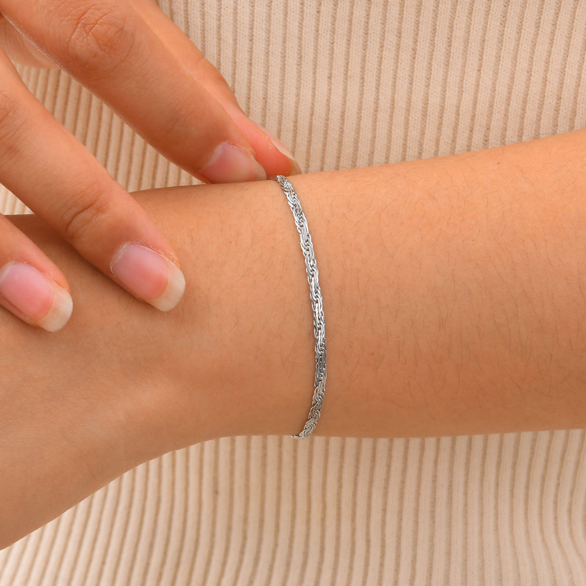 Braided Stainless Steel Bracelet for Women