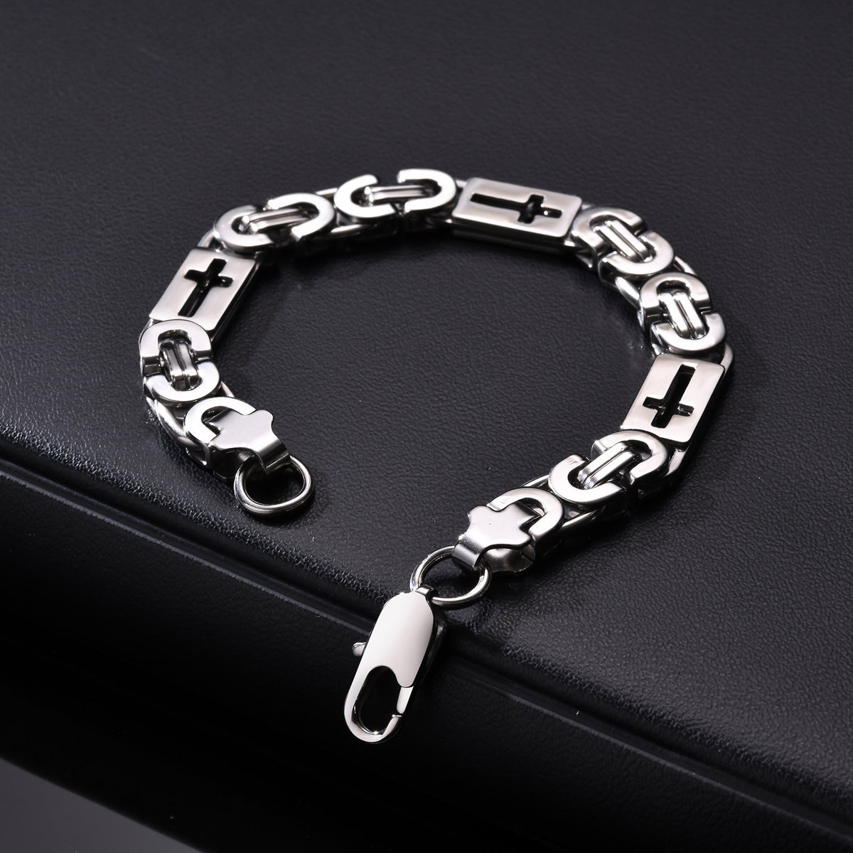 Cross Stainless Steel Bracelet for Men