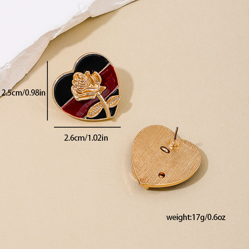 Rosebud Romance Metal Stud Earrings from Vienna Verve Collection