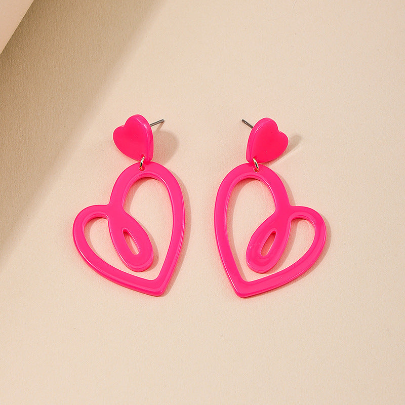 Heart Hollow Simple Earrings for Women - Vienna Verve Collection