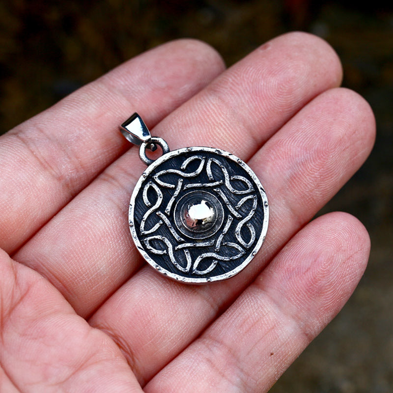 Celtic Knot Pendant in Titanium Steel - Nordic Viking-Inspired Men's Accessory