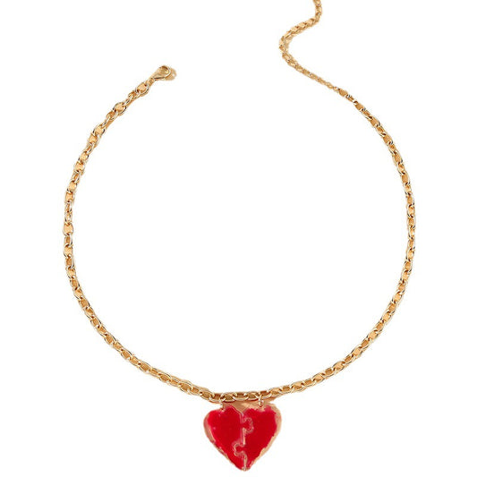 Empathy Red Heart Necklace with Unique Design for Women