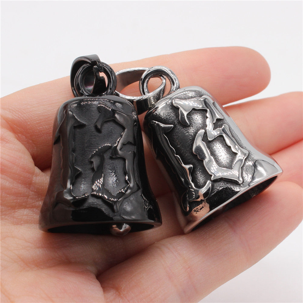 Planderful Christmas Bells Titanium Steel Pendant Unisex Retro European American Style Gift For Men And Women