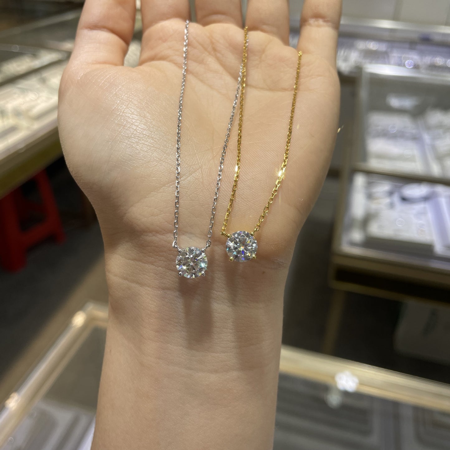 Classic Simple 4 Claw Moissanite S925 Silver Necklace