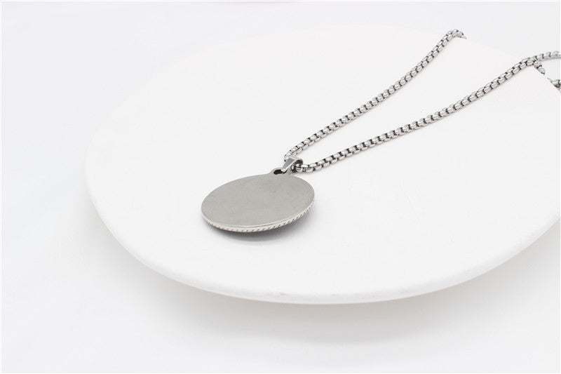 Planderful Retro Cross Compass Pendant Durable Titanium Steel For Men And Unisex Jewelry Gift