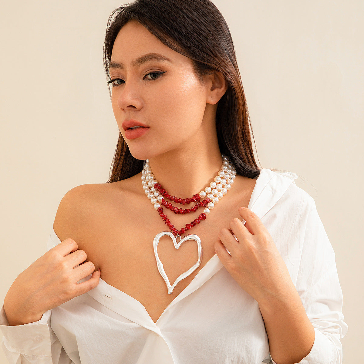 European-American Retro Love Turquoise Necklace - Vienna Verve Collection