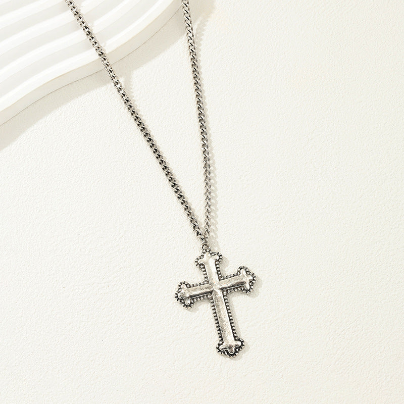 Retro Hip-hop Cross Pendant Necklace - Vienna Verve Collection