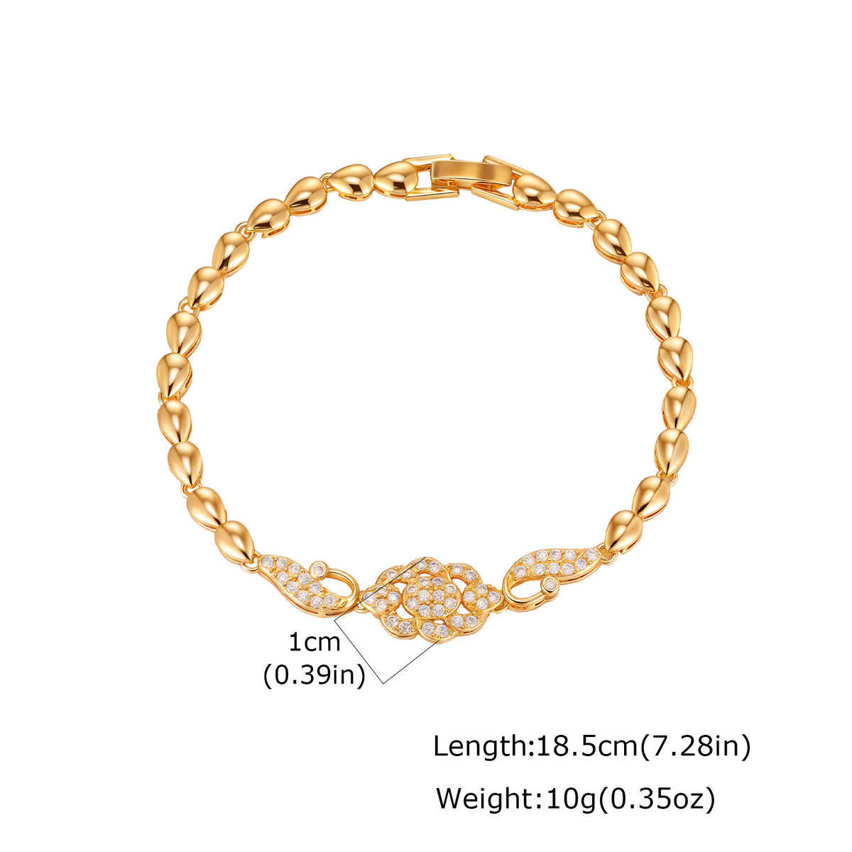 Zircon Vintage Copper Bracelet