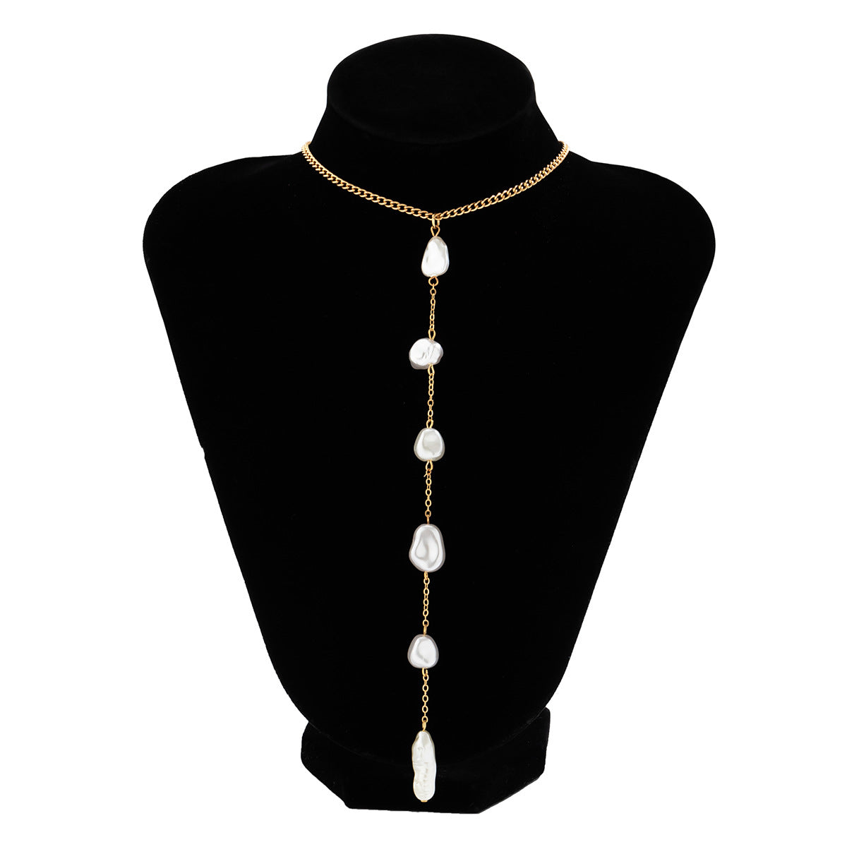 Tassel Necklace with Imitation Pearls for Women from European and American Jewelry_Offers