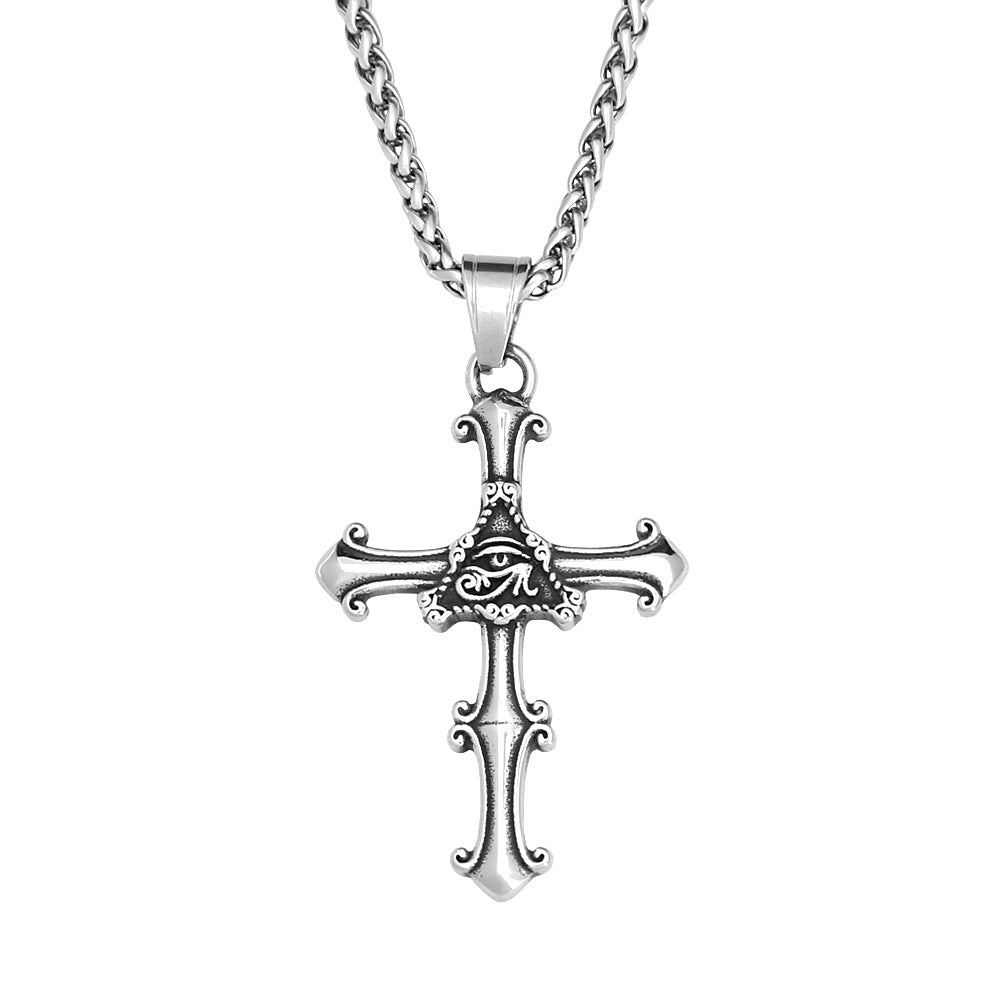 Cross-border jewelry Horus Eye of God Thai silver titanium