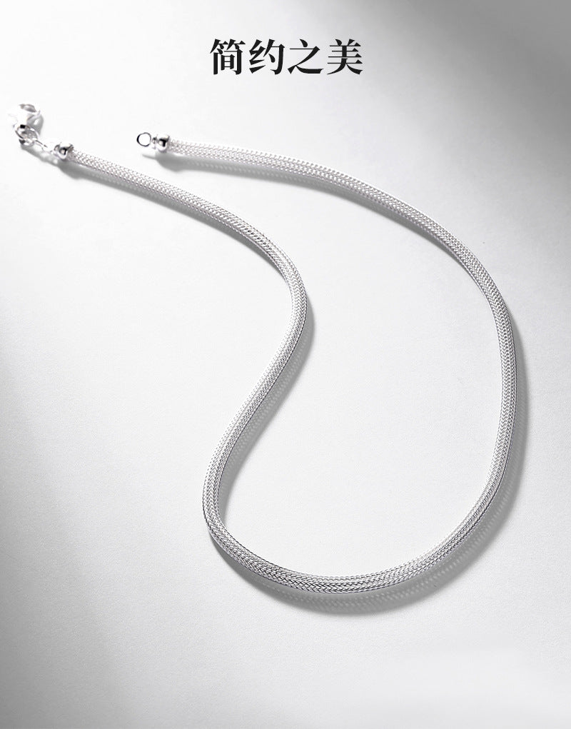 S925 Sterling Silver Snake Snake Chain Necklace