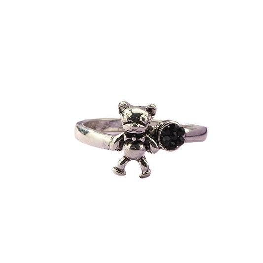 Trendy Summer Jewelry Collection: Retro Teddy Bear Ring & Instagram-Inspired Cross-Border Ring