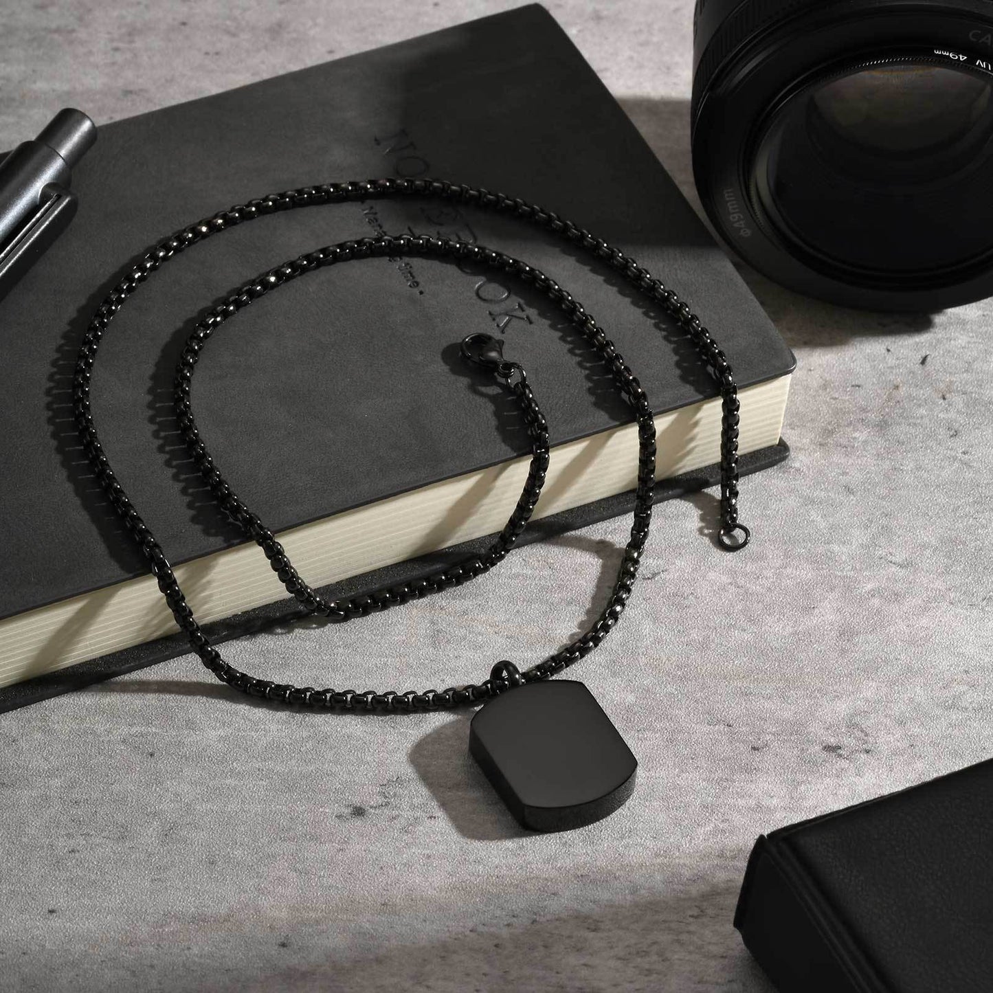 Planderful Elegant Titanium Steel Urn Necklace For Men