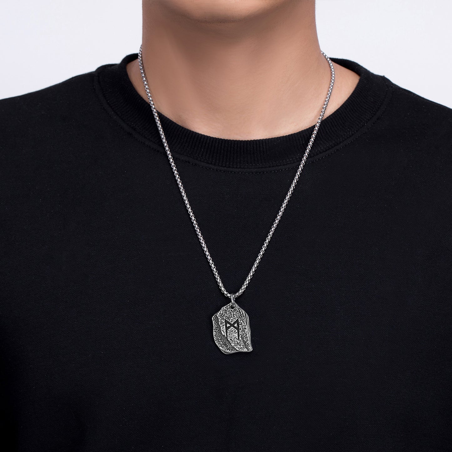 Steel Necklace – Vintage Viking Pendant Medal