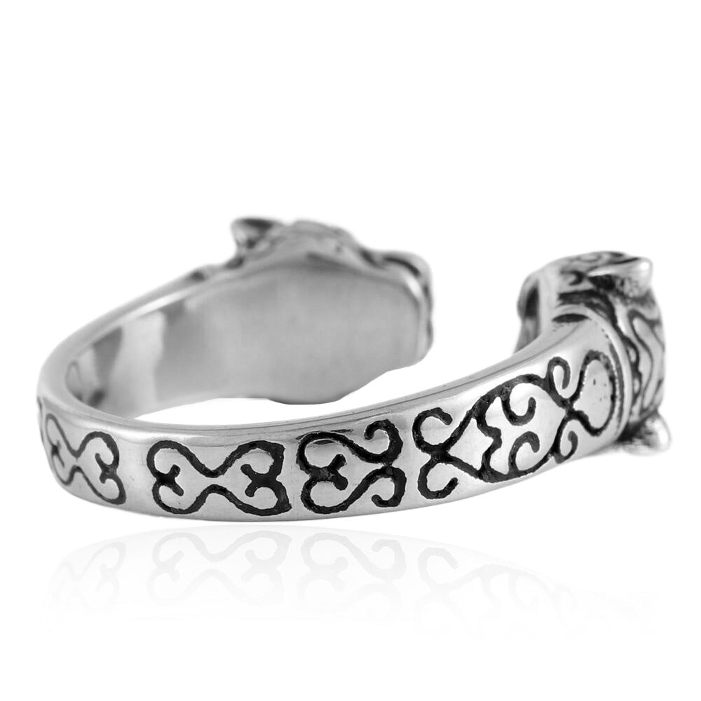 Titanium Steel Leopard Ring for Men - Retro Trendy Animal Jewelry Accessories