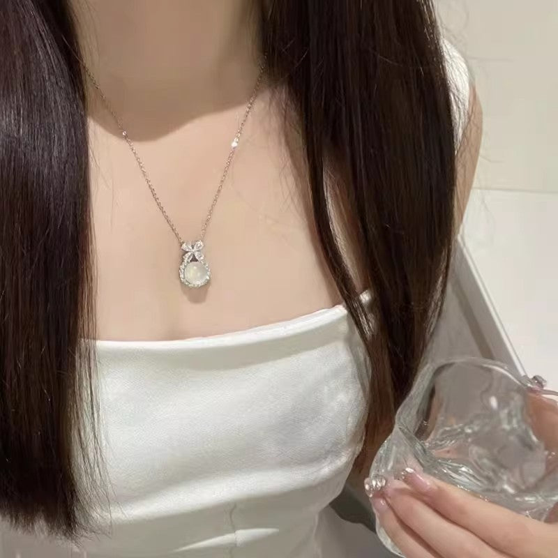 Planderful Sterling Silver Necklace 925 Delicate Clavicle Chain For Women Gift Festival Birthday