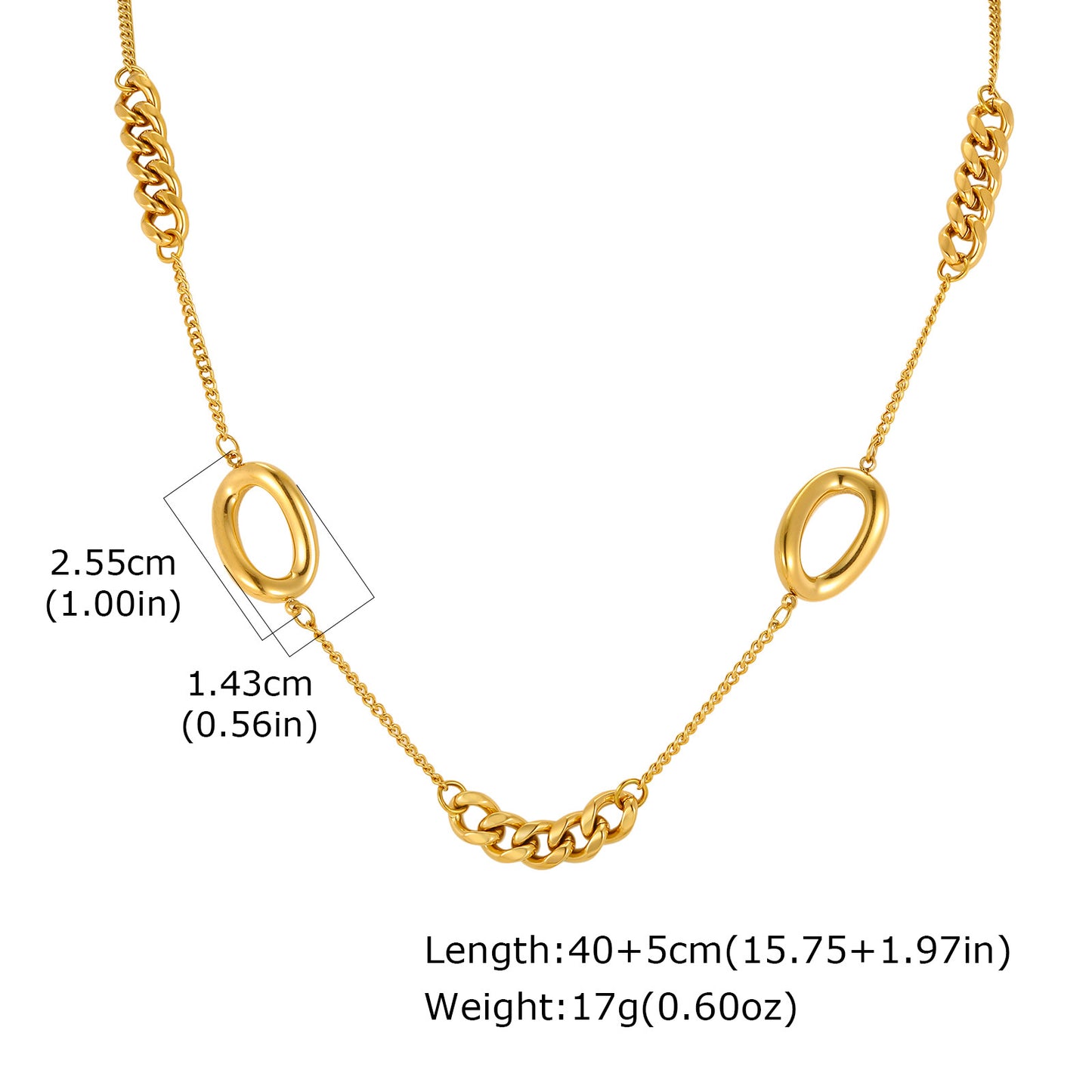 Stainless Steel Women's Style Imitation Pearl Heart Shape Stackable Necklace Gold