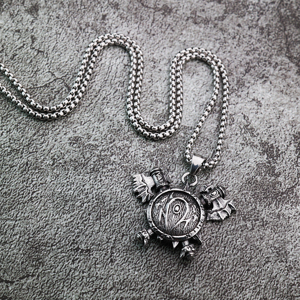 Cross-Border Nordic Style Viking Tomahawk Necklace for Men