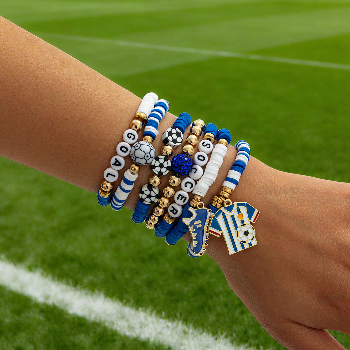 Planderful Premium World Cup Football Bracelet Europe United States Stacked Pendant Jewelry For Fans