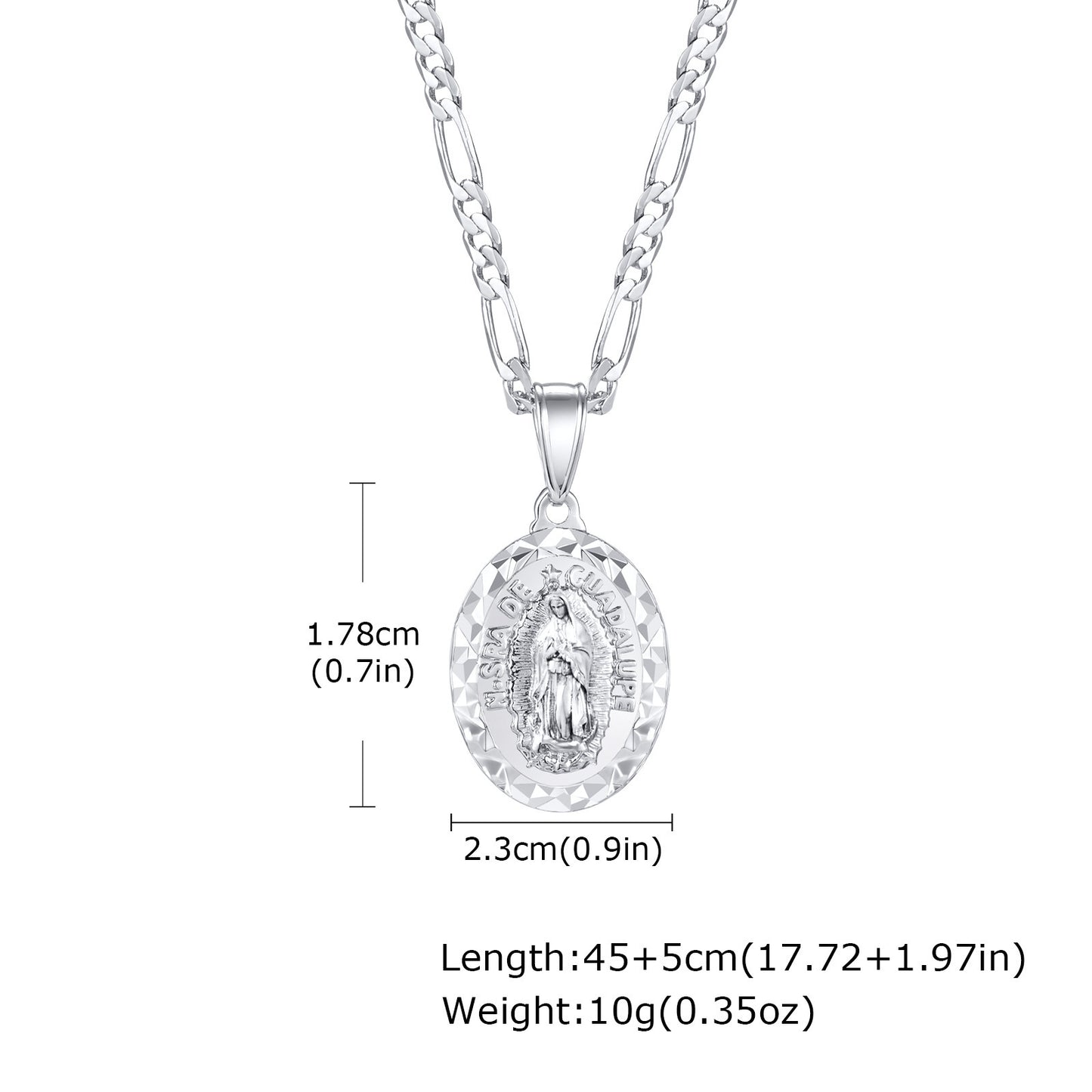 Copper Chain Zircon Oval Heart Necklace Imitation White Gold Women's Pendant