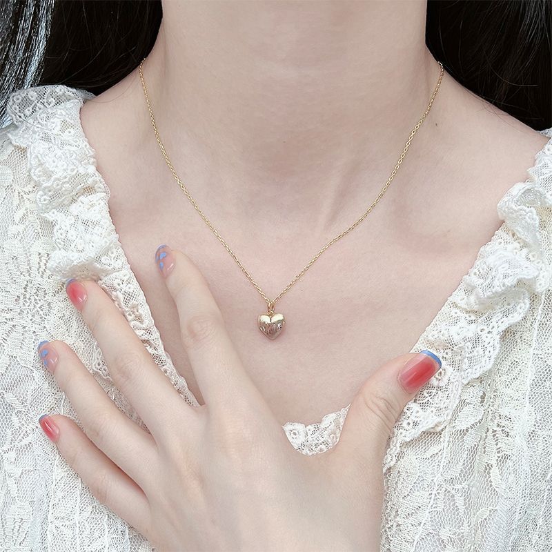 Colour Matching Melting Heart Silver Necklace