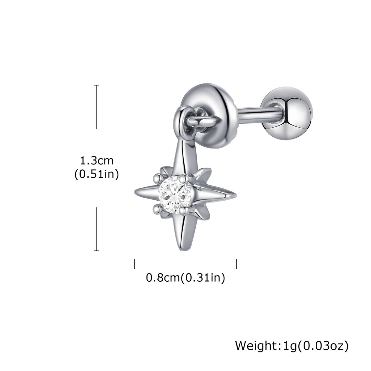 Stainless Steel Single Earring