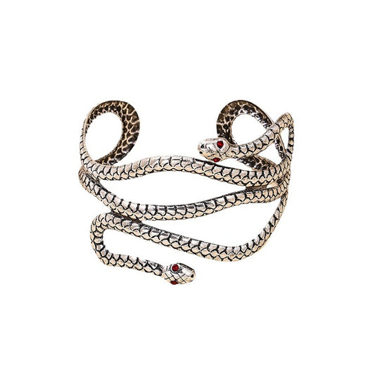 Dark Venomous Snake Coil Bracelet - Edgy and Unique Jewelry Piece