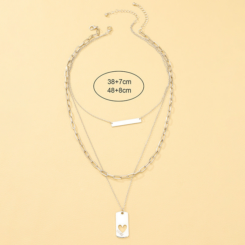 Chic Metal Chain Layered Necklace Set with Collars - Vienna Verve Collection