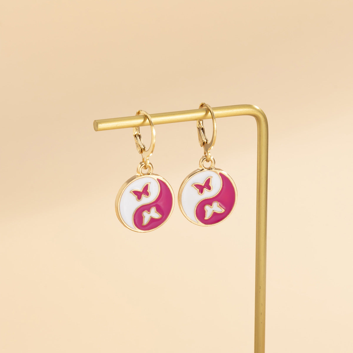 Colorful Butterfly Drip Oil Stud Earrings: Vienna Verve Collection