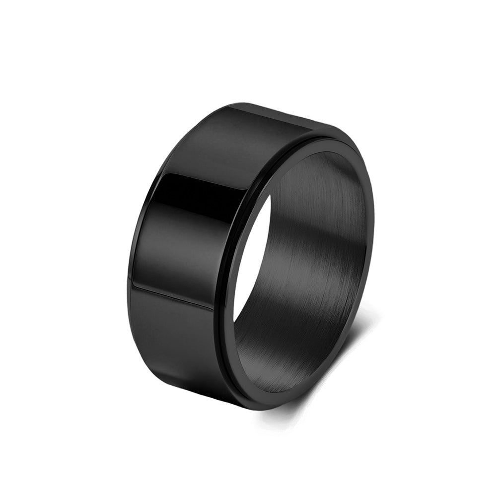 Smooth Surface Rotating Ring Stainless Steel Vacuum Gold Plating Laser