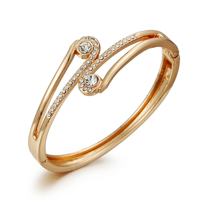 Luxury Rose Gold Plated Titanium Steel Chaise Bracelet for Women