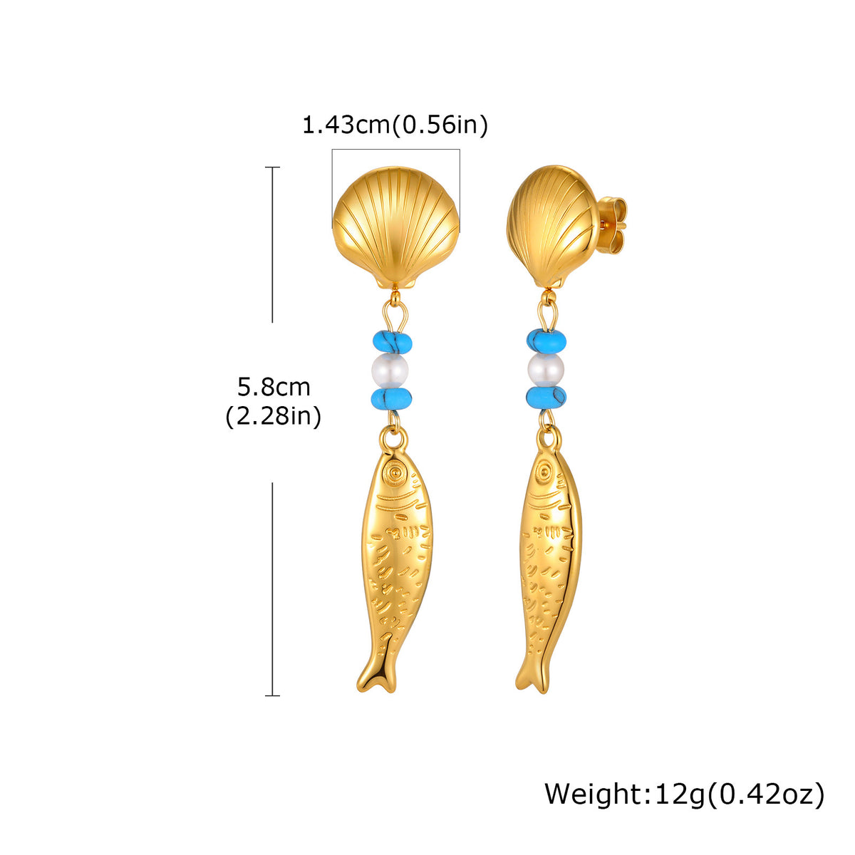 Stainless Steel Pearl Earrings