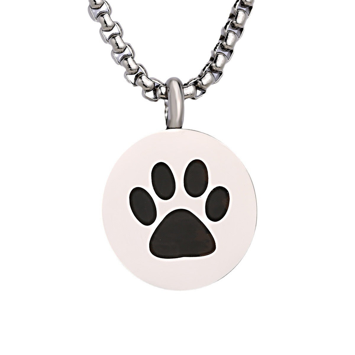1. Planderful Pet Hair Urn Necklace Paw Prints Openable Stainless Steel Commemorative Pendant for Women
