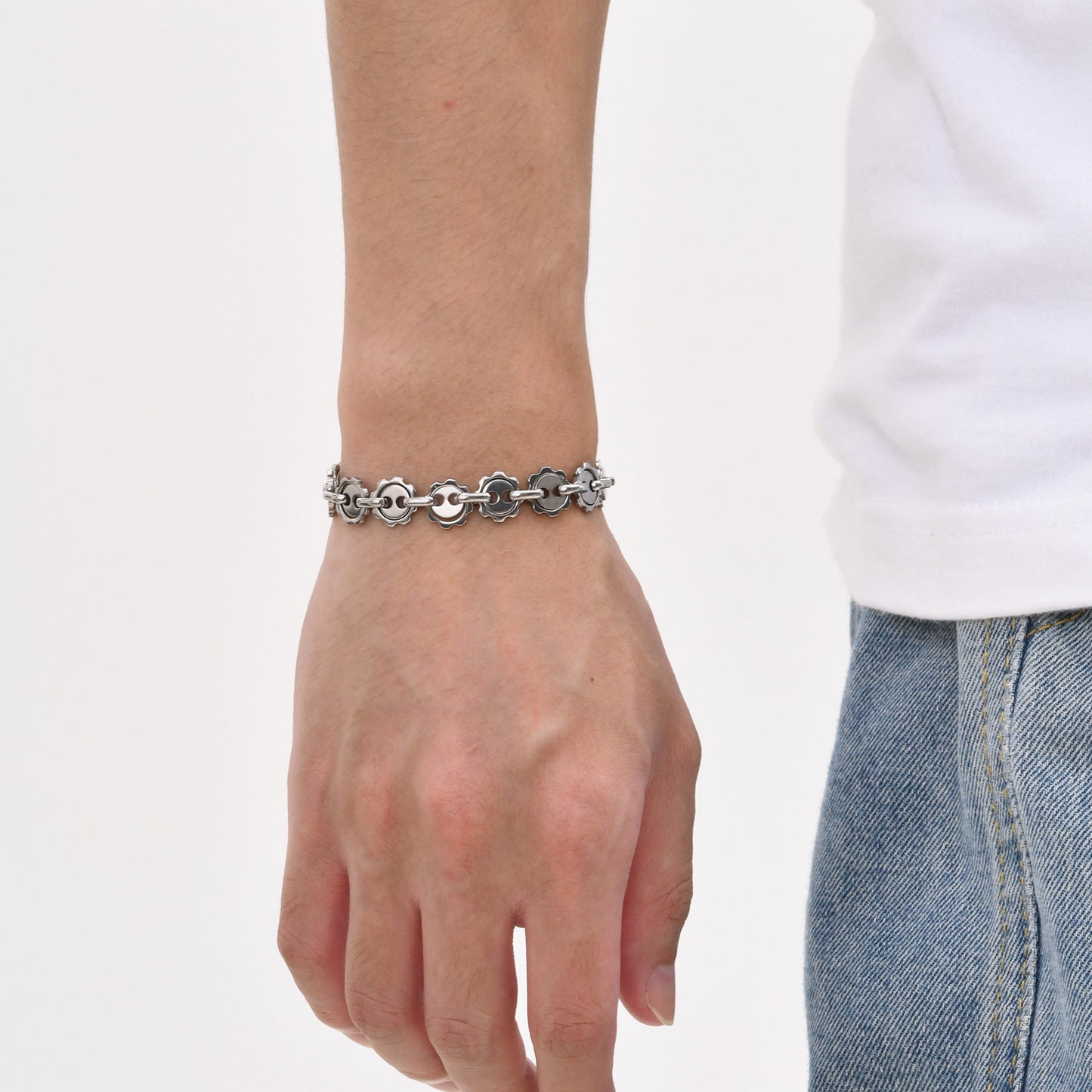 Jewelry Stainless Steel Sun Handmade Chain Bracelet for Men