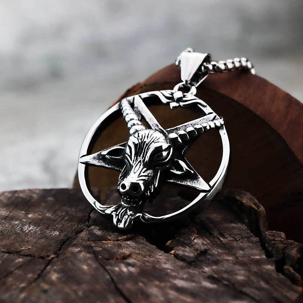 European And American Titanium Steel Antelope Pendant For Men