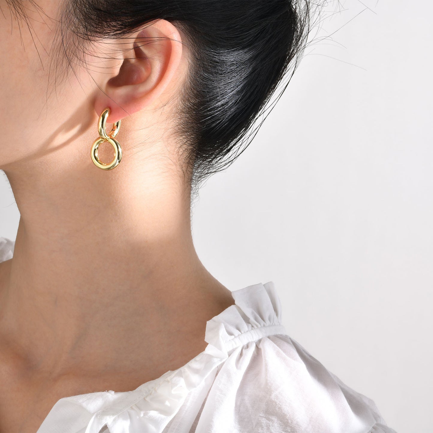 European And American Simple Earrings Copper Digital 8 Gold