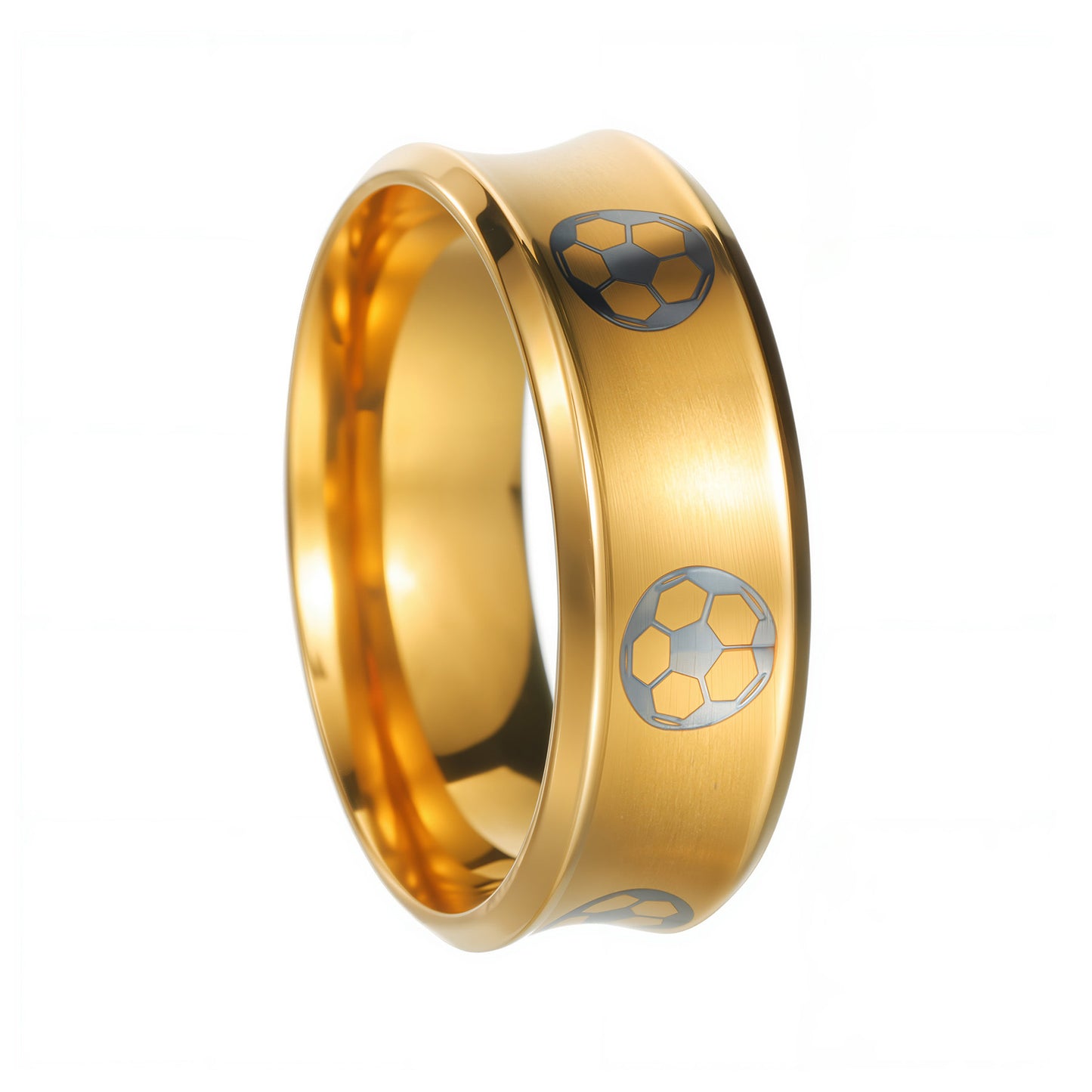 Planderful Football Ring Mens Steel Everyday Genie