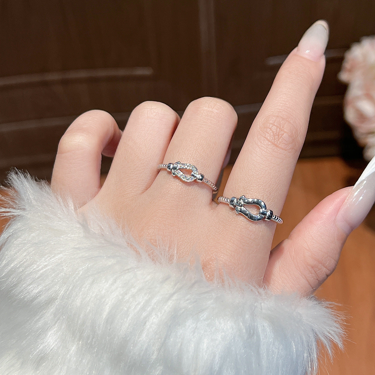 Horse Horseshoe S925 Sterling Silver Ring