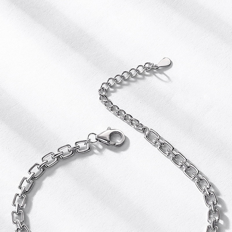 S925 Sterling Silver Lab-Grown Emerald Signature Bracelet