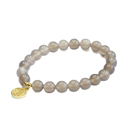 Golden Blessing Purple Chalcedony Bracelet by Planderful Collection
