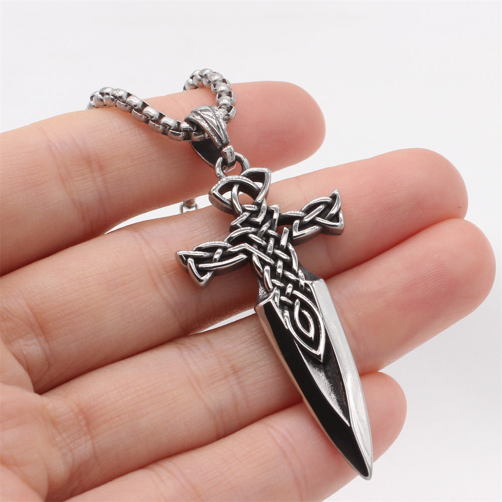 Planderful Jewelry Viking Sword Pendant For Men In Titanium Steel Personalization