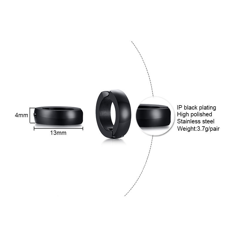 Modern Stainless Steel Earring — Single