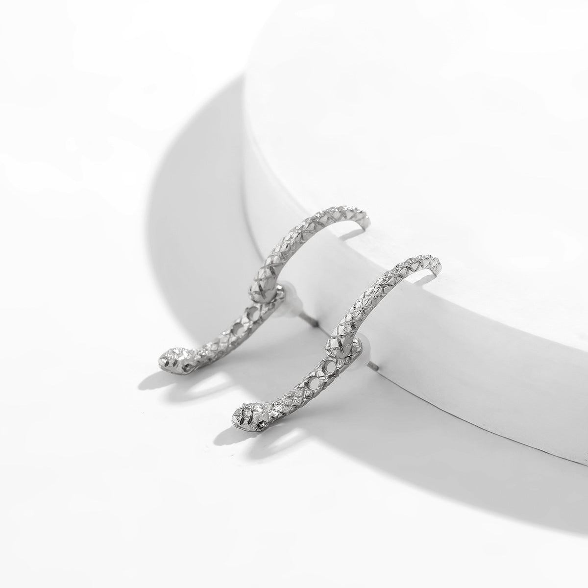 French Style DIY Snake Shaped Animal Earrings for Women