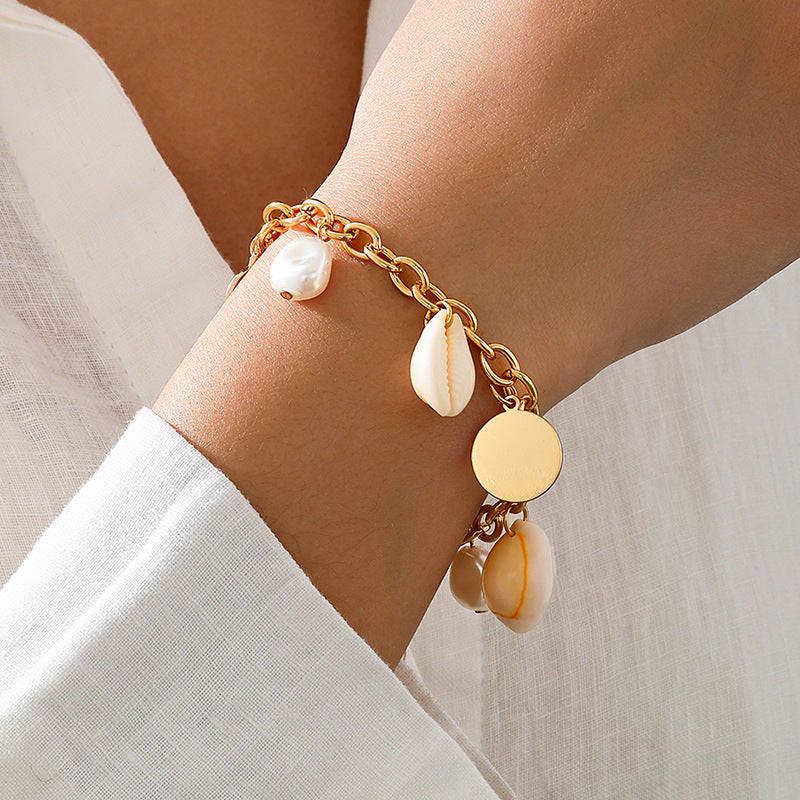 Planderful Vienna Verve Bracelet – Unique Irregular Shell Pearl Design