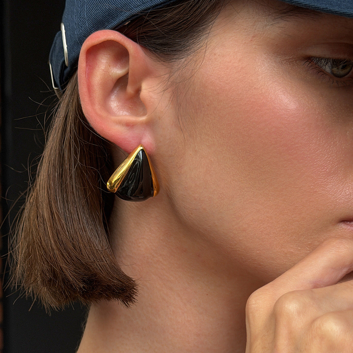 Stainless Steel Geometric Stud Earrings For Business Professionals By Planderful Vienna Verve