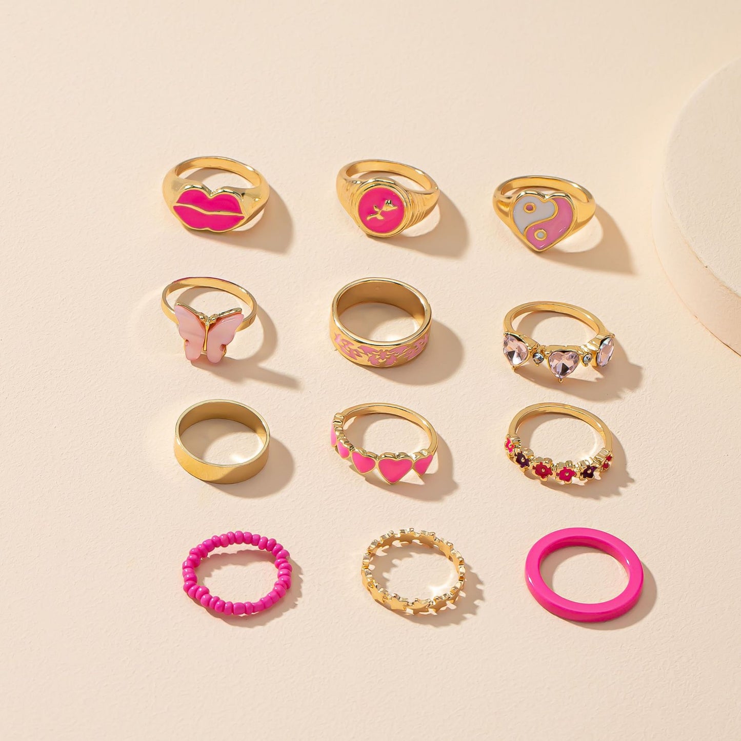 Butterfly Love Collection: Exquisite European and American Style Ring Set with Cross-Border Appeal