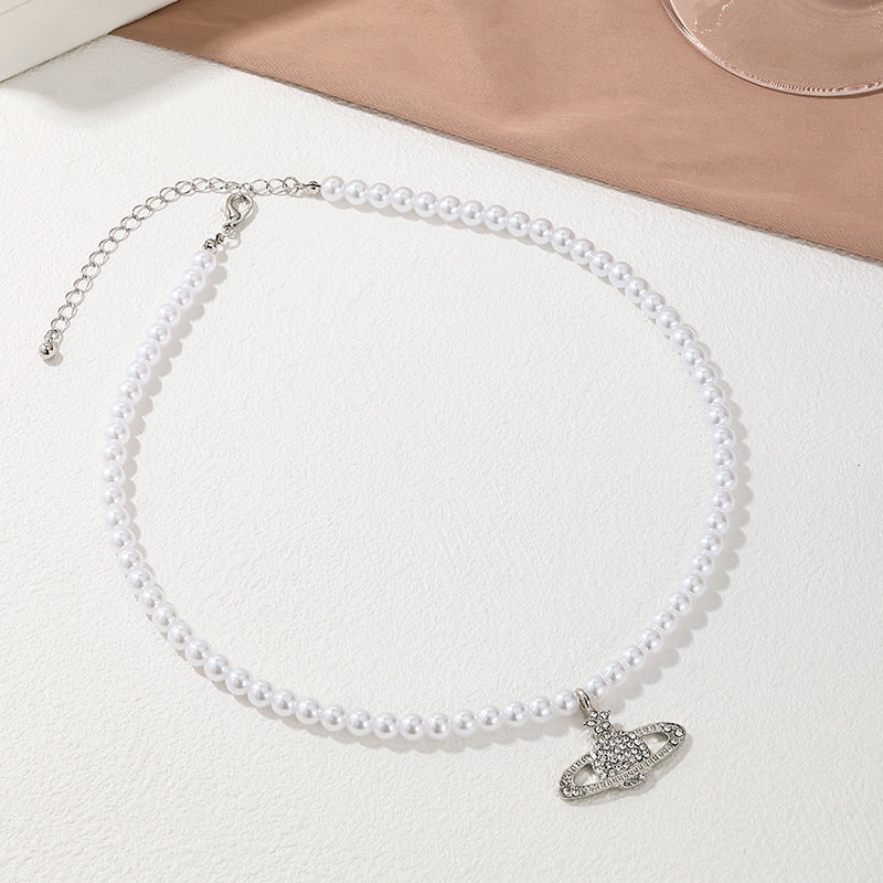 Retro Pearl Planet Necklace from Vienna Verve Collection