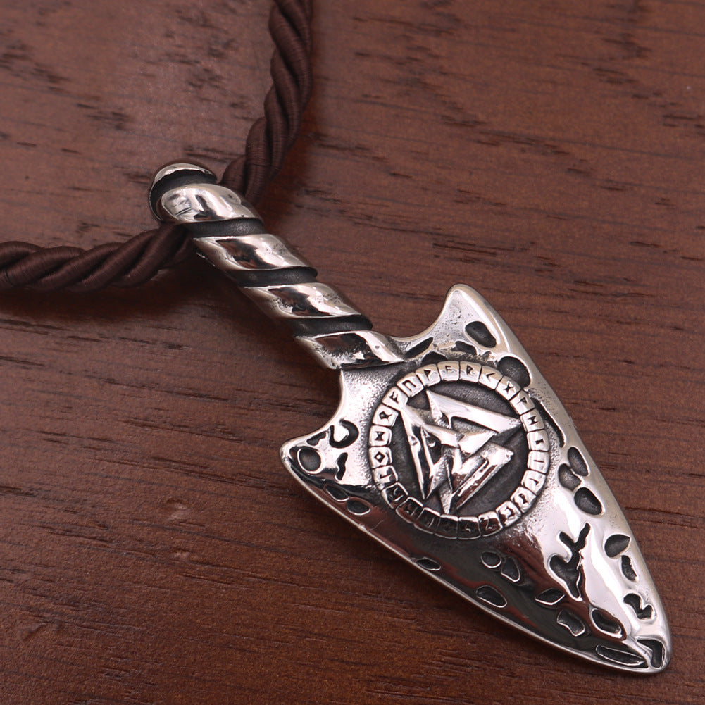 Viking Knot Rune Pendant Necklace for Men - European and American Jewelry from Norse Legacy