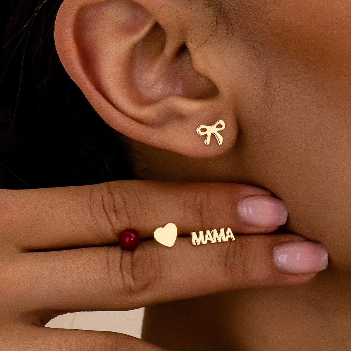 Planderful Vienna Verve Earrings Set – Stylish Metal Bow Design